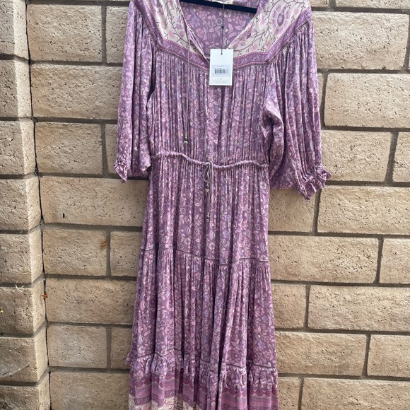 ❌SOLD❌ Spell Dahlia Mulberry Dress - Picture 5 of 8